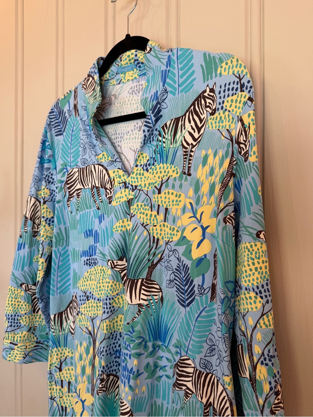 J.  McLaughlin Zebra Women’s Shift Dress size XL Summer pockets - Picture 5 of 7